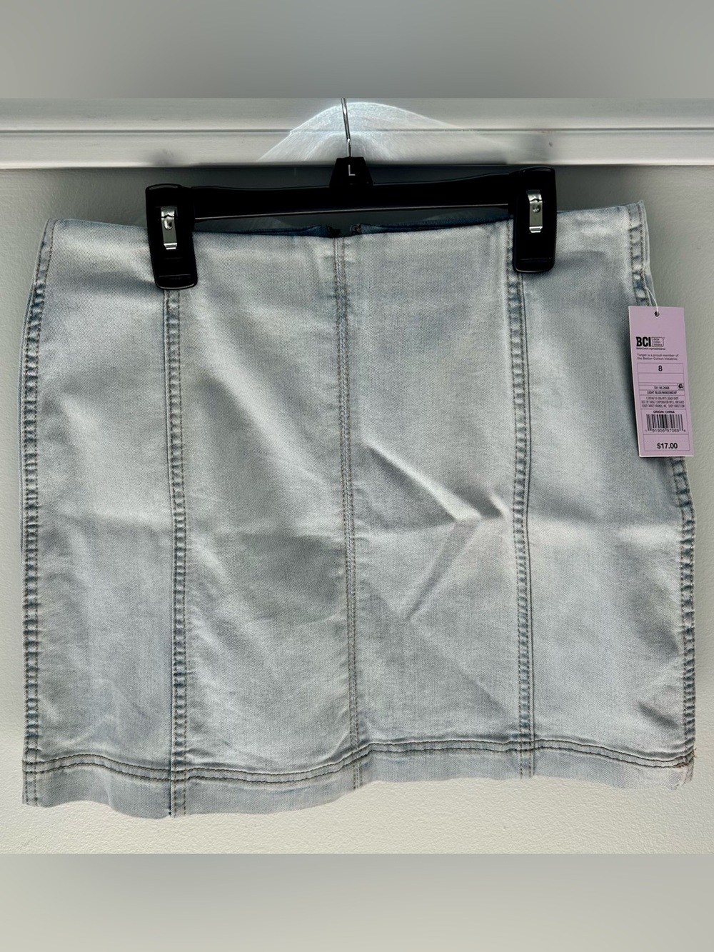 Target Light Wash Denim Mini Skirt